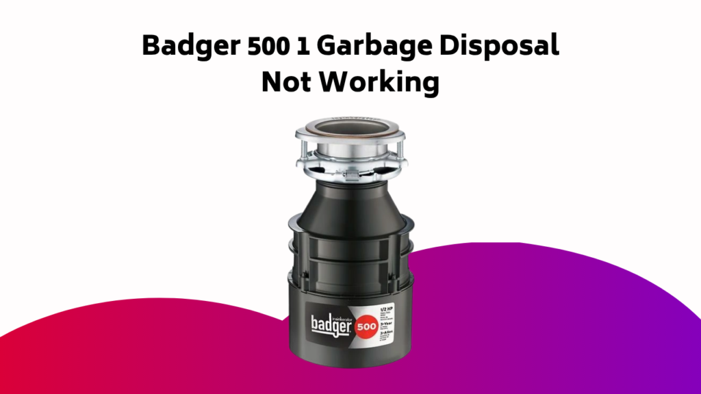 Badger Garbage Disposal Not Working
