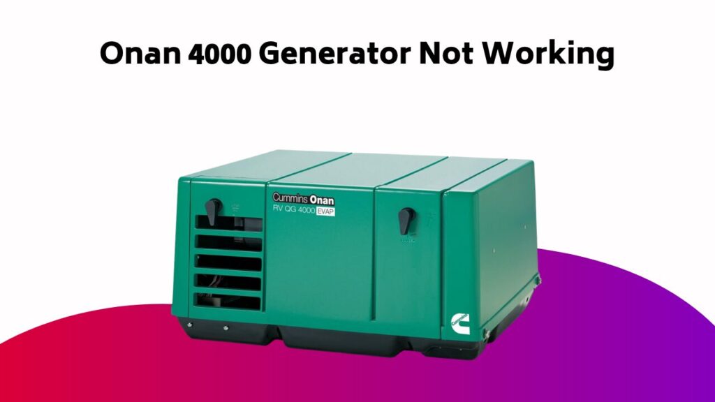Onan Generator Not Working